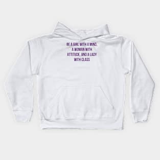 Girl With a Mind Kids Hoodie